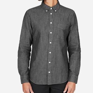 Everlane The Denim Long-Sleeve Shirt casual button down gray mens size xl cotton